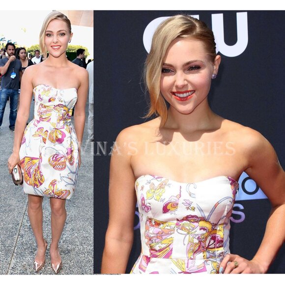 EMILIO PUCCI DRESS BUSTIER STRAPLESS MIKADO BUTTERFLY SILK  sz IT 40 US 4 - Picture 4 of 8